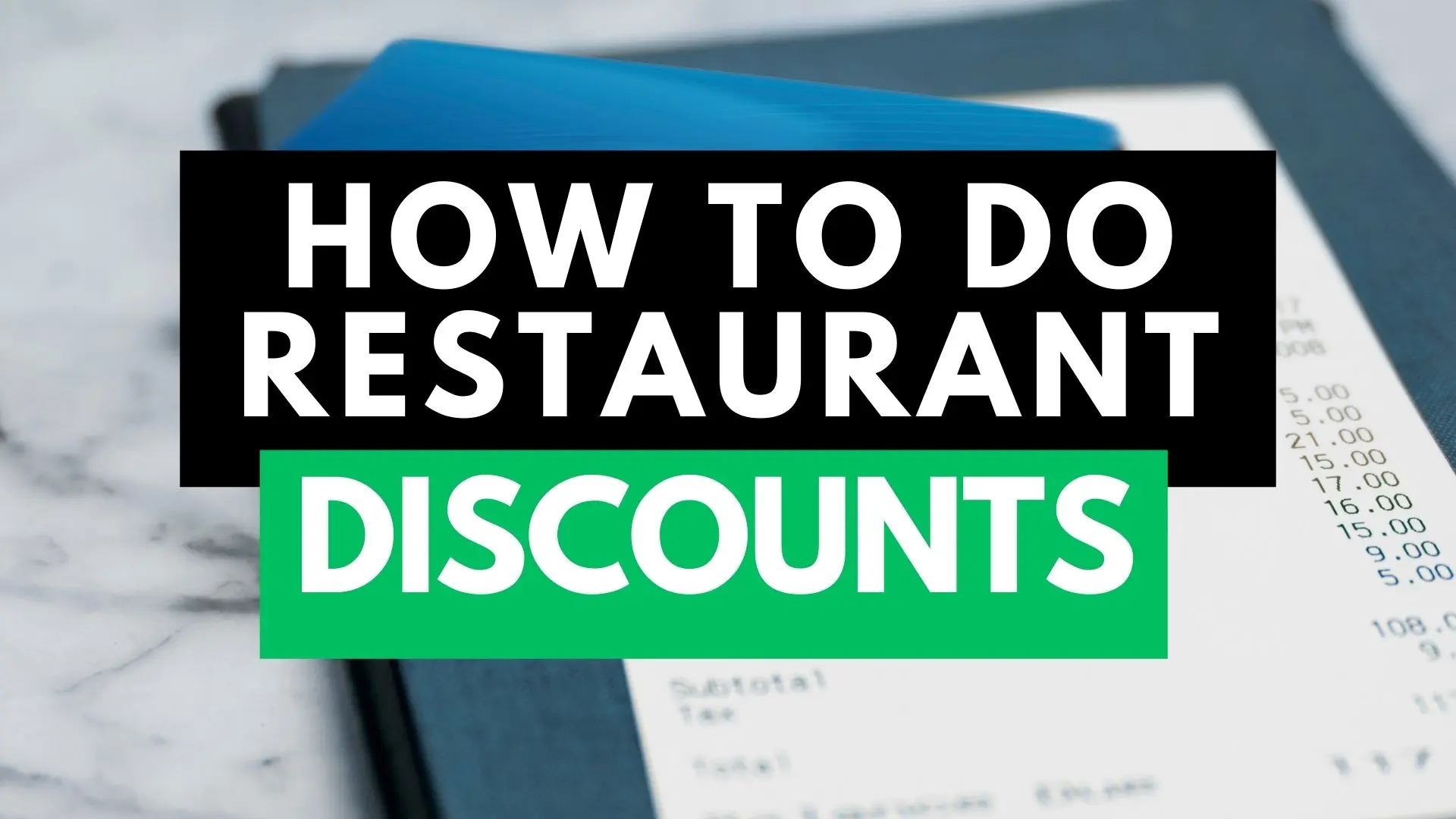 How To Do Restaurant Discounts Properly